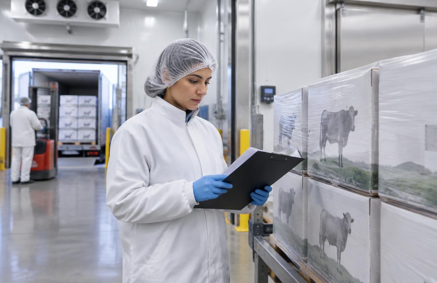 Quality assurance professional reviewing an export consignment